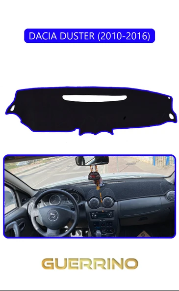 NEYA  DACIA DUSTER 2010-2016TORPİDO KORUMA HALISI MAVİ KENAR ürün görseli 1