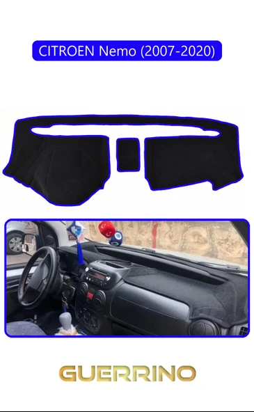 NEYA  CITROEN Nemo (2007-2020)TORPİDO KORUMA HALISI MAVİ KENAR ürün görseli 1