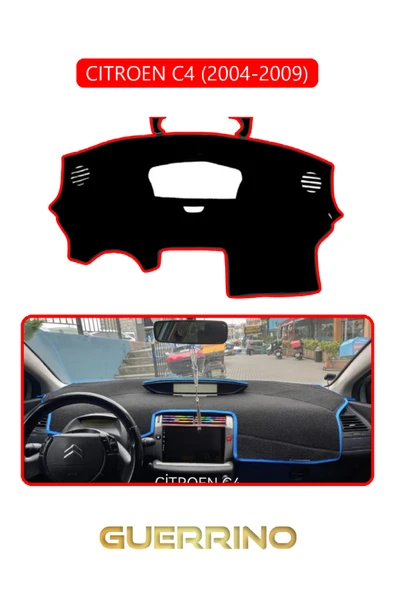NEYA  CITROEN C4 2004-2009TORPİDO KORUMA HALISI KIRMIZI KENAR ürün görseli 1