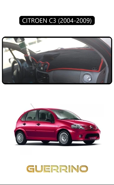 NEYA  CITROEN C3 2004-2009TORPİDO KORUMA HALISI SİYAH KENAR ürün görseli 1