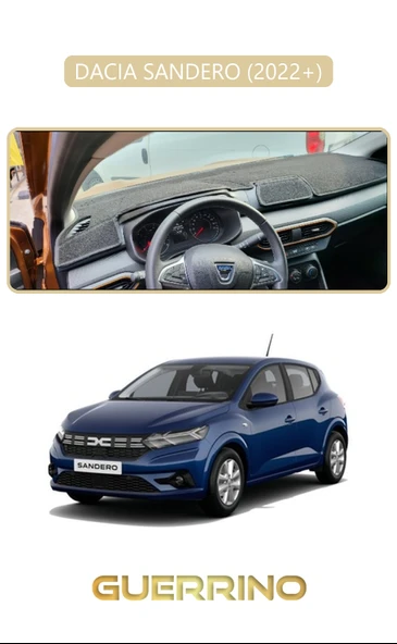 NEYA  DACIA SANDERO 2022+ TORPİDO KORUMA HALISI BEJ KENAR ürün görseli 1