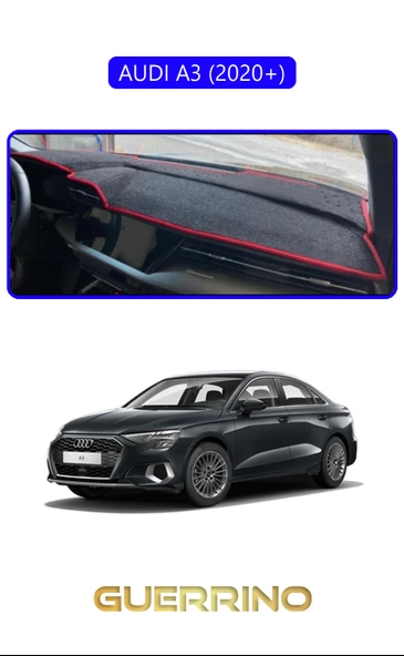 NEYA  AUDİ A3 (2020+)TORPİDO KORUMA HALISI MAVİ KENAR ürün görseli 1