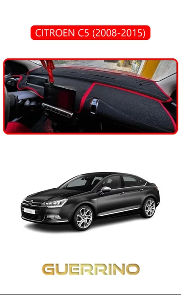 NEYA  CITROEN C5 2008-2015TORPİDO KORUMA HALISI KIRMIZI KENAR ürün görseli 1