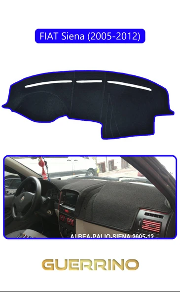 NEYA  FIAT Siena 2005-2012 Modellerine UygunTORPİDO KORUMA HALISI MAVİ KENAR ürün görseli 1