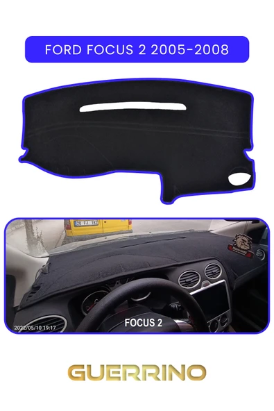 NEYA  FORD Focus 2 (2005-2008)TORPİDO KORUMA HALISI MAVİ KENAR ürün görseli 1