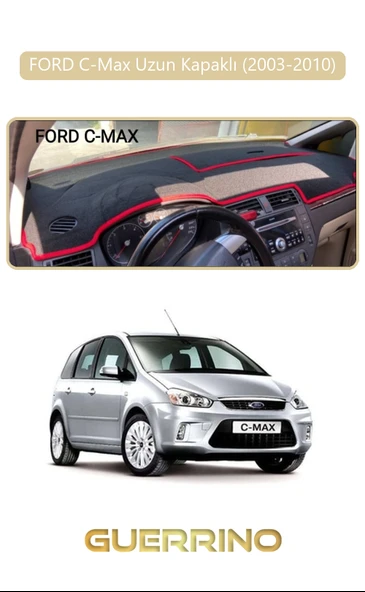 NEYA  FORD C-Max uzun kapaklı (2003-2010)TORPİDO KORUMA HALISI BEJ KENAR ürün görseli 1
