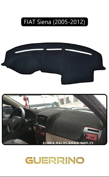 NEYA  FIAT Siena 2005-2012 Modellerine UygunTORPİDO KORUMA HALISI SİYAH KENAR ürün görseli 1