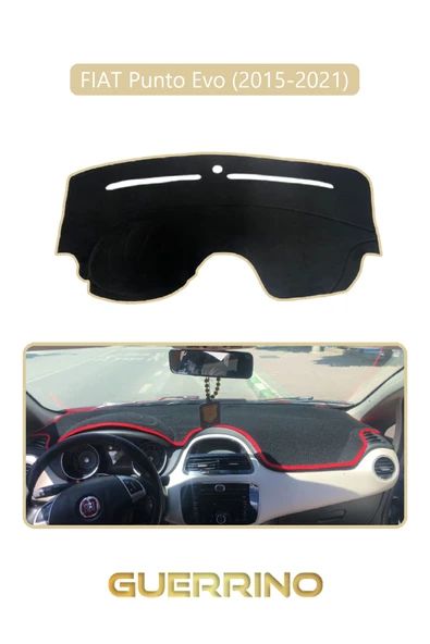 NEYA  FIAT Punto Evo 2015-2021 Modellerine UygunTORPİDO KORUMA HALISI BEJ KENAR ürün görseli 1