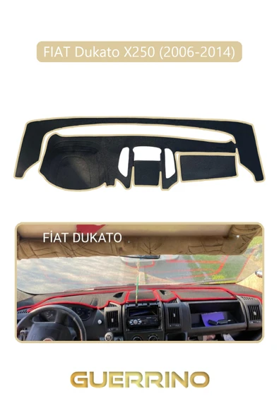 NEYA  FIAT Dukato X250 2006-2014 Modellerine UygunTORPİDO KORUMA HALISI BEJ KENAR ürün görseli 1