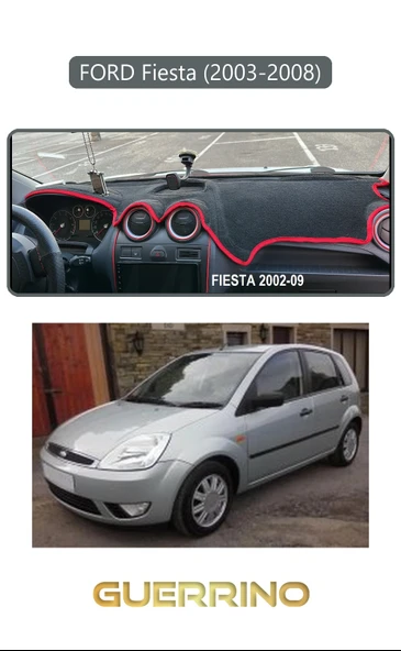 NEYA  FORD Fiesta (2003-2008)TORPİDO KORUMA HALISI GRİ KENAR ürün görseli 1