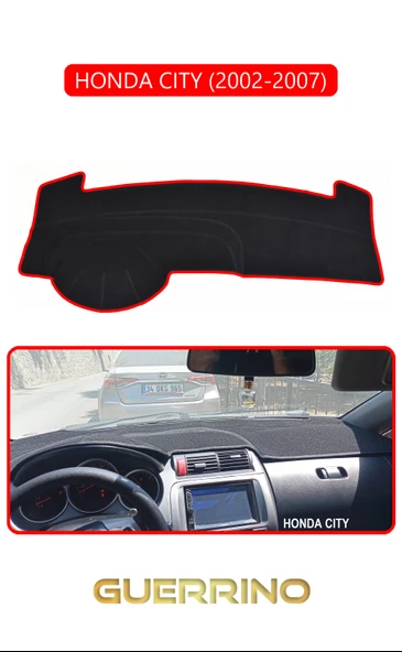NEYA  HONDA CITY 2002-2007TORPİDO KORUMA HALISI KIRMIZI KENAR ürün görseli 1