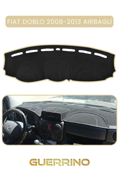 NEYA  FIAT Doblo 2008-2013  Modellerine Uygun AirbagTORPİDO KORUMA HALISI BEJ KENAR ürün görseli 1