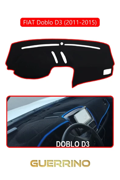 NEYA  FIAT Doblo D3 2010-13 Modellerine UygunTORPİDO KORUMA HALISI KIRMIZI KENAR ürün görseli 1