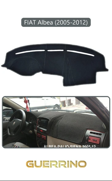 NEYA  FIAT Albea 2005-2012 Modellerine UygunTORPİDO KORUMA HALISI SİYAH KENAR ürün görseli 1