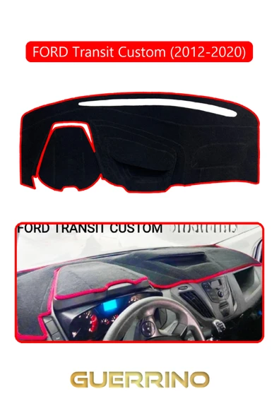 NEYA  FORD Transit Custom (2012-2020)TORPİDO KORUMA HALISI KIRMIZI KENAR ürün görseli 1