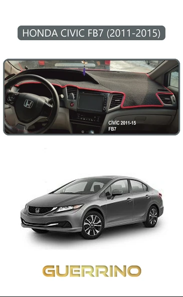 NEYA  HONDA CIVIC FB7 2011-2015TORPİDO KORUMA HALISI GRİ KENAR ürün görseli 1