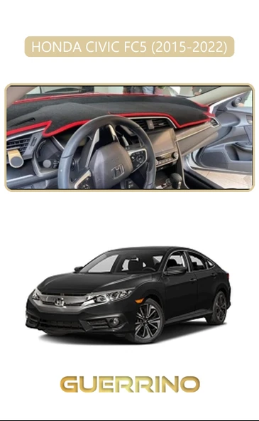 NEYA  HONDA CIVIC FC5 2015-2022TORPİDO KORUMA HALISI BEJ KENAR ürün görseli 1
