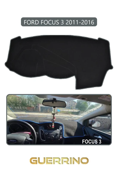 NEYA  FORD Focus 3 (2011-2016)TORPİDO KORUMA HALISI GRİ KENAR ürün görseli 1