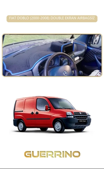 NEYA  FIAT DOBLO 2000-2008 DOUBLE EKRANTORPİDO KORUMA HALISI BEJ KENAR ürün görseli 1