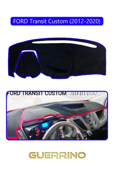 NEYA  FORD Transit Custom (2012-2020)TORPİDO KORUMA HALISI MAVİ KENAR ürün görseli 1