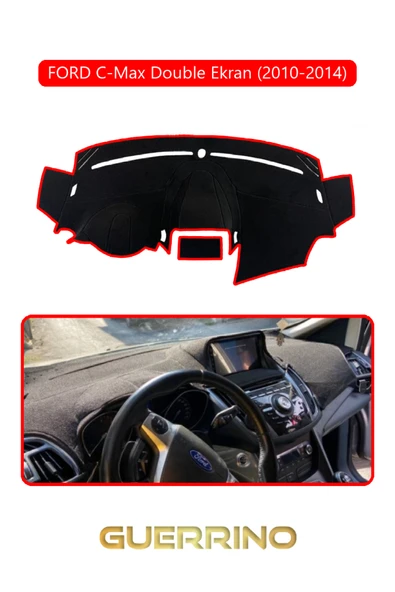 NEYA  FORD C-Max double ekran (2010-2014)TORPİDO KORUMA HALISI KIRMIZI KENAR ürün görseli 1