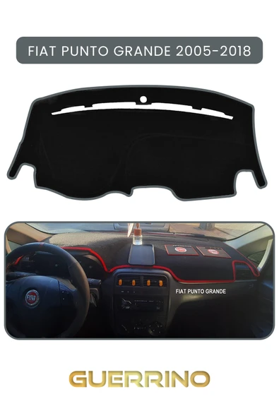 NEYA  FIAT Punto grande 2005-2018 Modellerine UygunTORPİDO KORUMA HALISI GRİ KENAR ürün görseli 1
