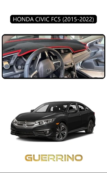 NEYA  HONDA CIVIC FC5 2015-2022TORPİDO KORUMA HALISI SİYAH KENAR ürün görseli 1