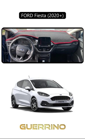 NEYA  FORD Fiesta (2020+)TORPİDO KORUMA HALISI SİYAH KENAR ürün görseli 1