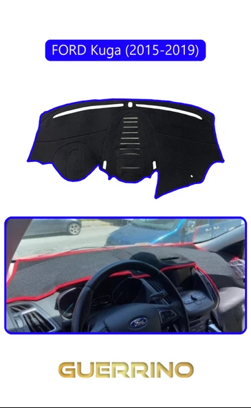 NEYA  FORD Kuga (2015-2019)TORPİDO KORUMA HALISI MAVİ KENAR ürün görseli 1