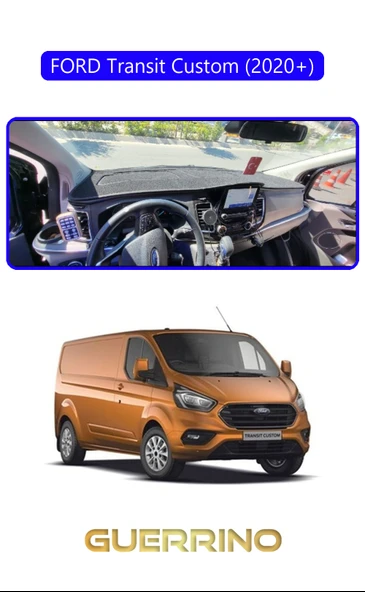 NEYA  FORD Transit Custom 2020+TORPİDO KORUMA HALISI MAVİ KENAR ürün görseli 1