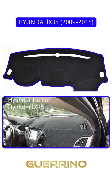NEYA  HYUNDAİ İX35 2009-2015TORPİDO KORUMA HALISI MAVİ KENAR ürün görseli 1