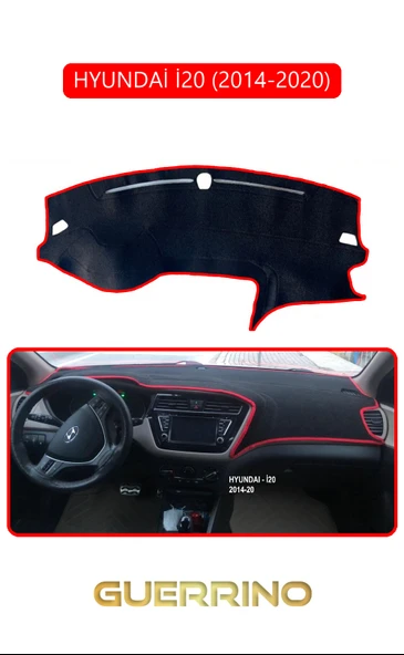 NEYA  HYUNDAİ İ20 2014-2020TORPİDO KORUMA HALISI KIRMIZI KENAR ürün görseli 1