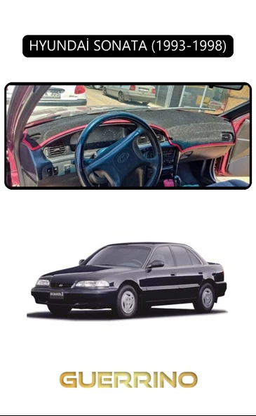 NEYA  HYUNDAİ SONATA 1993-1998TORPİDO KORUMA HALISI SİYAH KENAR ürün görseli 1