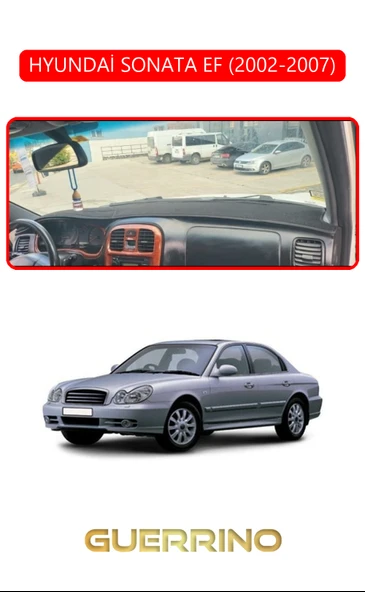 NEYA  HYUNDAİ SONATA EF 2002-2007TORPİDO KORUMA HALISI KIRMIZI KENAR ürün görseli 1