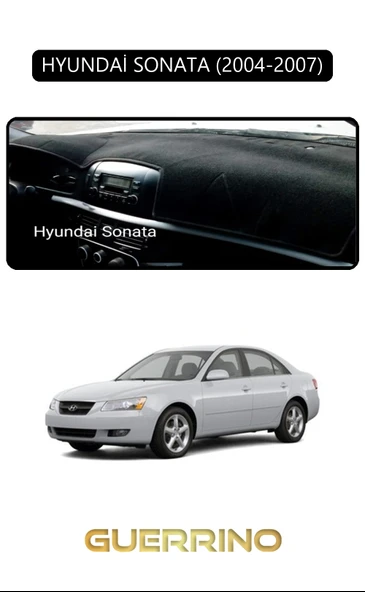 NEYA  HYUNDAİ SONATA 2004-2007TORPİDO KORUMA HALISI SİYAH KENAR ürün görseli 1
