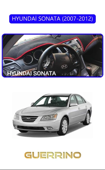 NEYA  HYUNDAİ SONATA 2007-2012TORPİDO KORUMA HALISI MAVİ KENAR ürün görseli 1