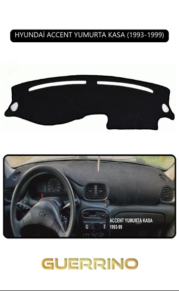 NEYA  HYUNDAİ ACCENT YUMURTA KASA 1993-1999TORPİDO KORUMA HALISI SİYAH KENAR ürün görseli 1