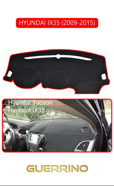 NEYA  HYUNDAİ İX35 2009-2015TORPİDO KORUMA HALISI KIRMIZI KENAR ürün görseli 1