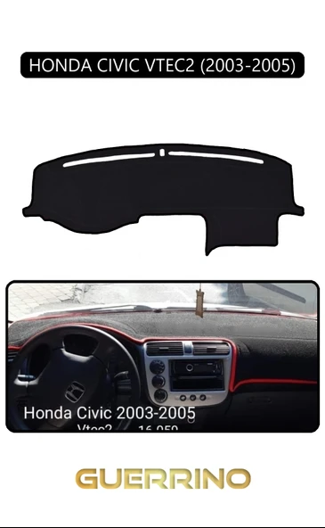 NEYA  HONDA CIVIC VTEC2 2003-2005TORPİDO KORUMA HALISI SİYAH KENAR ürün görseli 1