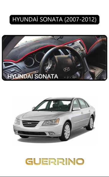 NEYA  HYUNDAİ SONATA 2007-2012TORPİDO KORUMA HALISI SİYAH KENAR ürün görseli 1