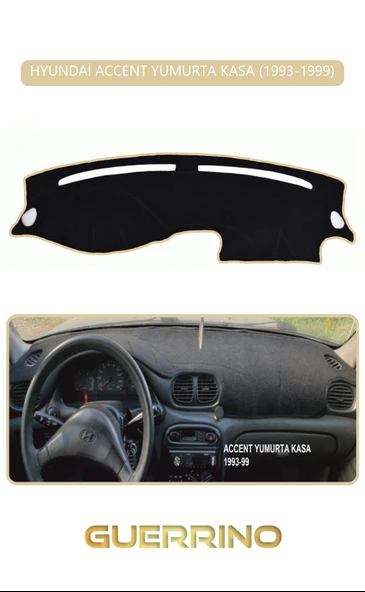 NEYA  HYUNDAİ ACCENT YUMURTA KASA 1993-1999TORPİDO KORUMA HALISI BEJ KENAR ürün görseli 1