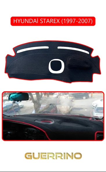 NEYA  HYUNDAİ STAREX 1997-2007TORPİDO KORUMA HALISI KIRMIZI KENAR ürün görseli 1