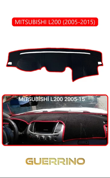 NEYA  MITSUBISHI L200 2005-2015TORPİDO KORUMA HALISI KIRMIZI KENAR ürün görseli 1