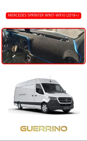 NEYA  MERCEDES SPRİNTER W907-W910 2018+TORPİDO KORUMA HALISI KIRMIZI KENAR ürün görseli 1