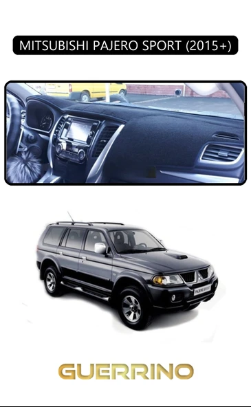 NEYA  MITSUBISHI PAJERO SPORT 2015+TORPİDO KORUMA HALISI SİYAH KENAR ürün görseli 1