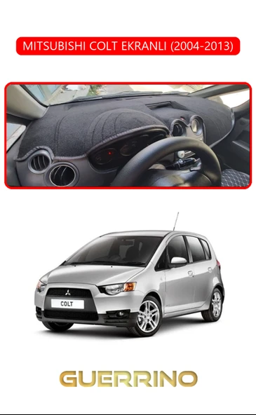 NEYA  MITSUBISHI COLT EKRANLI 2004-2013TORPİDO KORUMA HALISI KIRMIZI KENAR ürün görseli 1