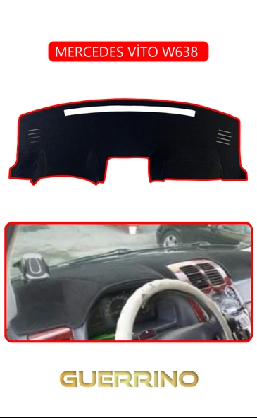 NEYA  MERCEDES VİTO W638 TORPİDO KORUMA HALISI KIRMIZI KENAR ürün görseli 1