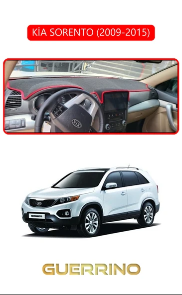 NEYA  KİA SORENTO 2009-2015TORPİDO KORUMA HALISI KIRMIZI KENAR ürün görseli 1