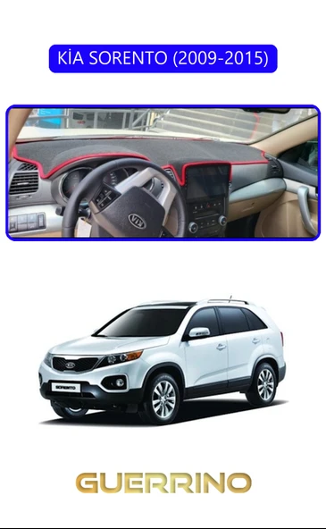 NEYA  KİA SORENTO 2009-2015TORPİDO KORUMA HALISI MAVİ KENAR ürün görseli 1