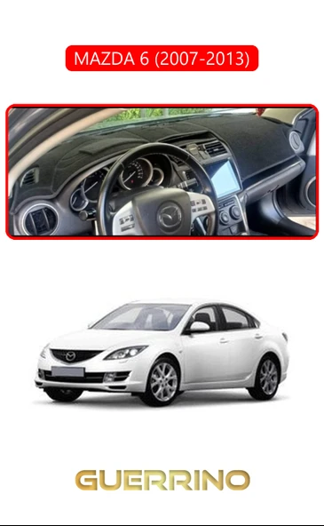 NEYA  MAZDA 6 2007-2013TORPİDO KORUMA HALISI KIRMIZI KENAR ürün görseli 1